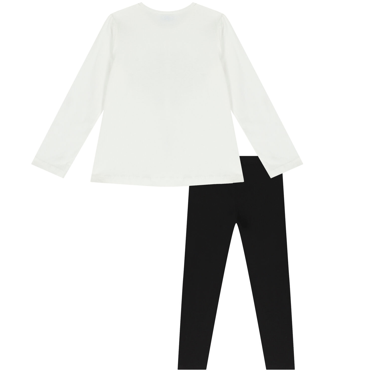 طقم بنات ليغنز وتوب باللون الأبيض والأسود, 1, hi-res image number null